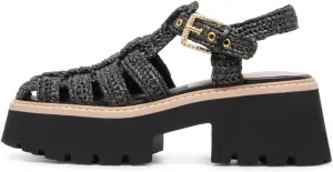 Platform Sandals for Women Handwoven Raffia Espadrille Sandals- Boho Summer Beach Wedge Heels with Adjustable Buckle Strap