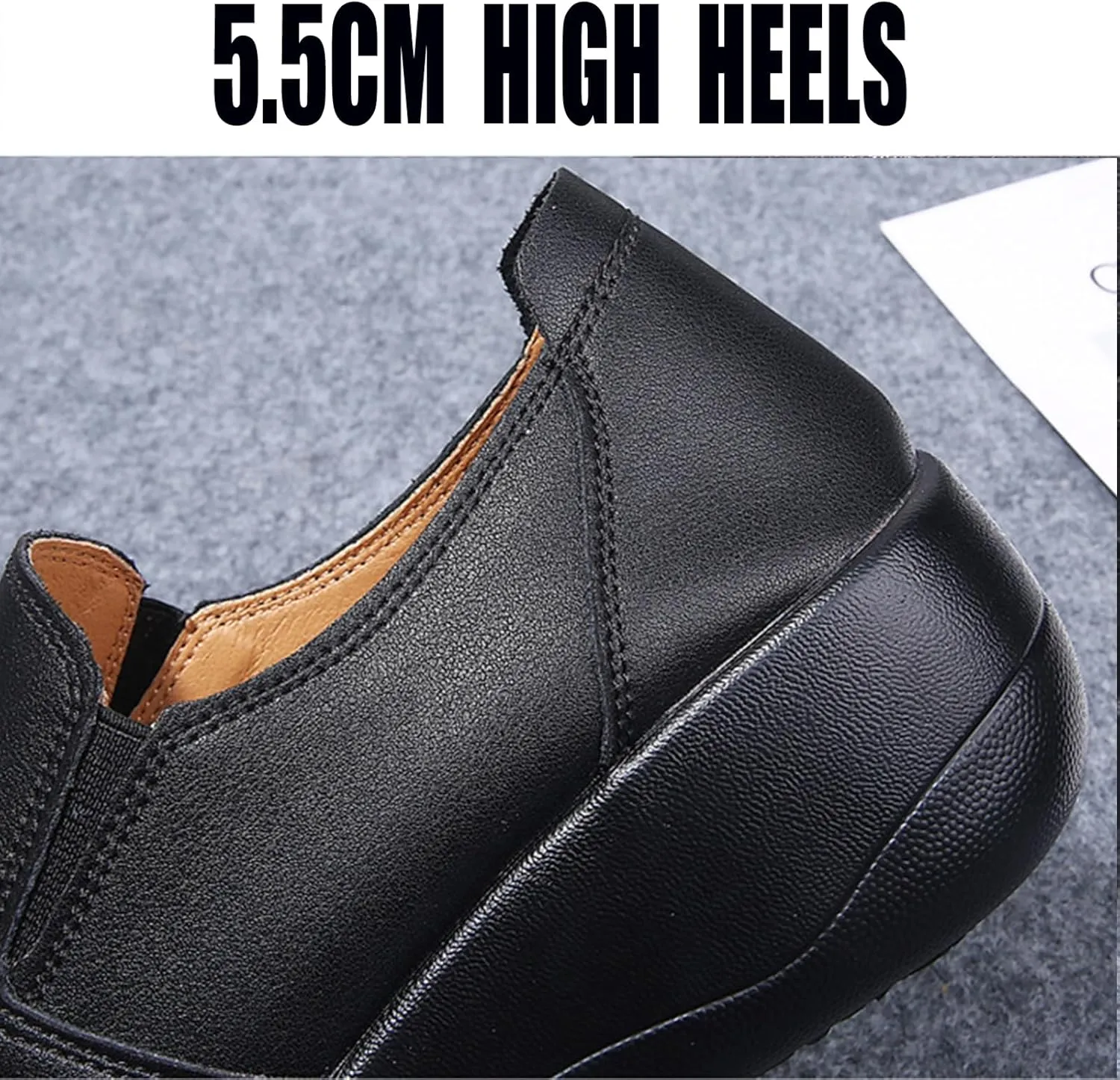 Platform Slip-On Rocker Sneakers for Women Arch Support Walking All Day Fashion Wide Round Toe Comfort Thick Wedge Loafers Casual Daily Work Walking Shoes