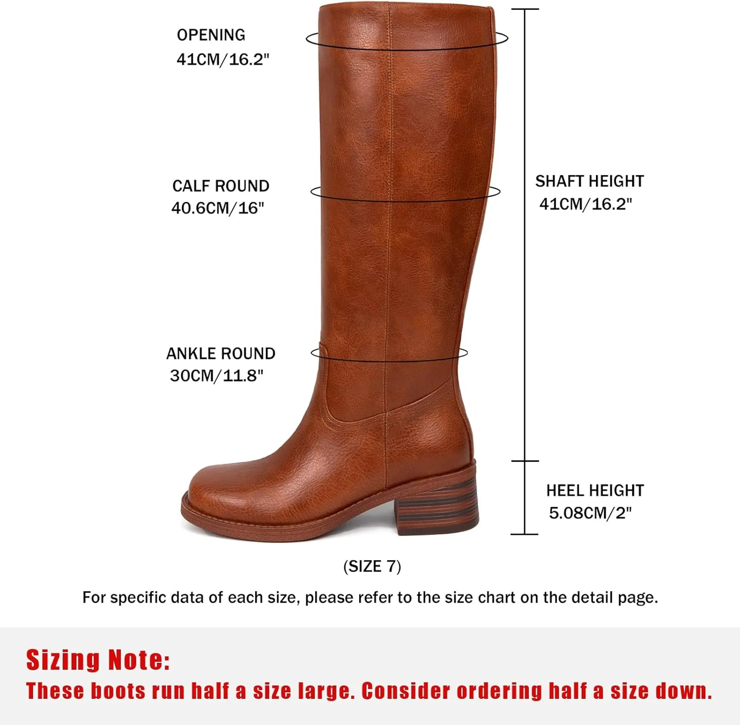 Platform Women's Knee High Square Toe Chunky Block Heel Long Wide Calf Riding Pull On Campus Boots