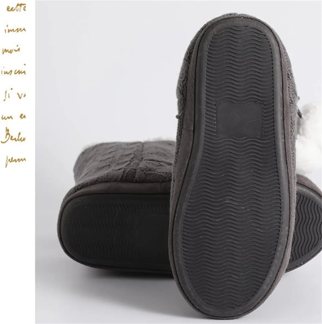 Plush Slippers Woman Winter Plush Women Winter Slippers Slippers Soft Bedroom Slippers (Red 7)