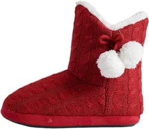 Plush Slippers Woman Winter Plush Women Winter Slippers Slippers Soft Bedroom Slippers (Red 7)