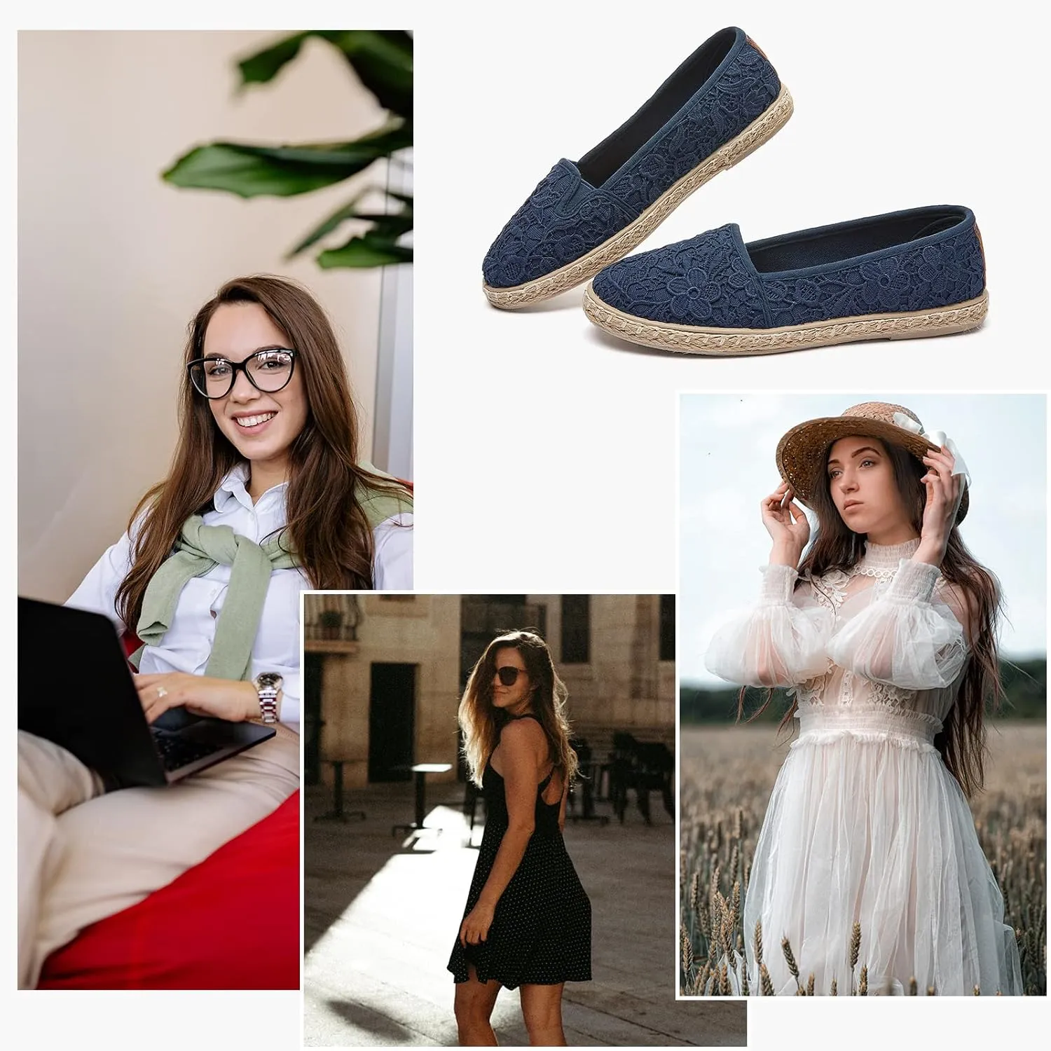 POVOGER Flats Shoes Women Slip On Shoes Womens Loafers Dress Shoes for Women Shoes Flats Comfortable