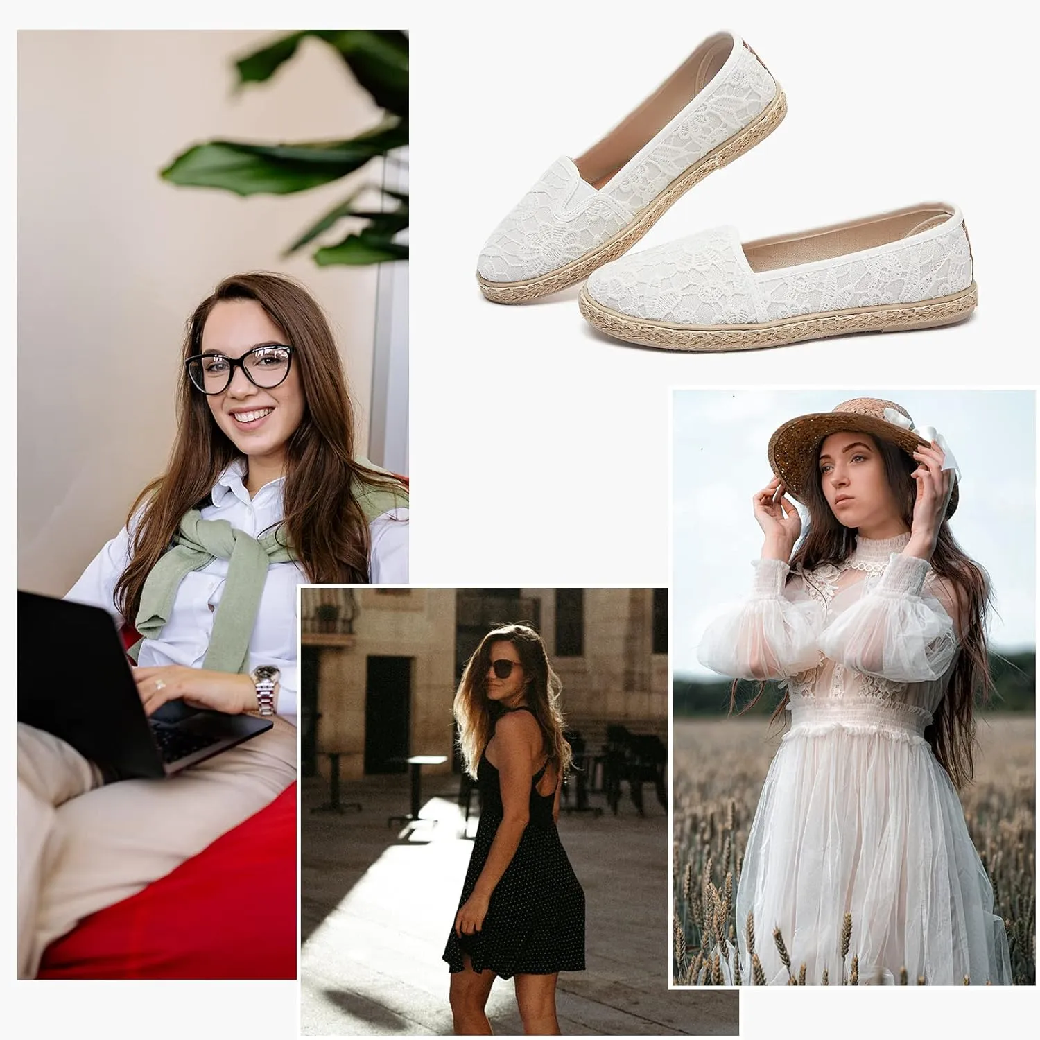 POVOGER Flats Shoes Women Slip On Shoes Womens Loafers Dress Shoes for Women Shoes Flats Comfortable