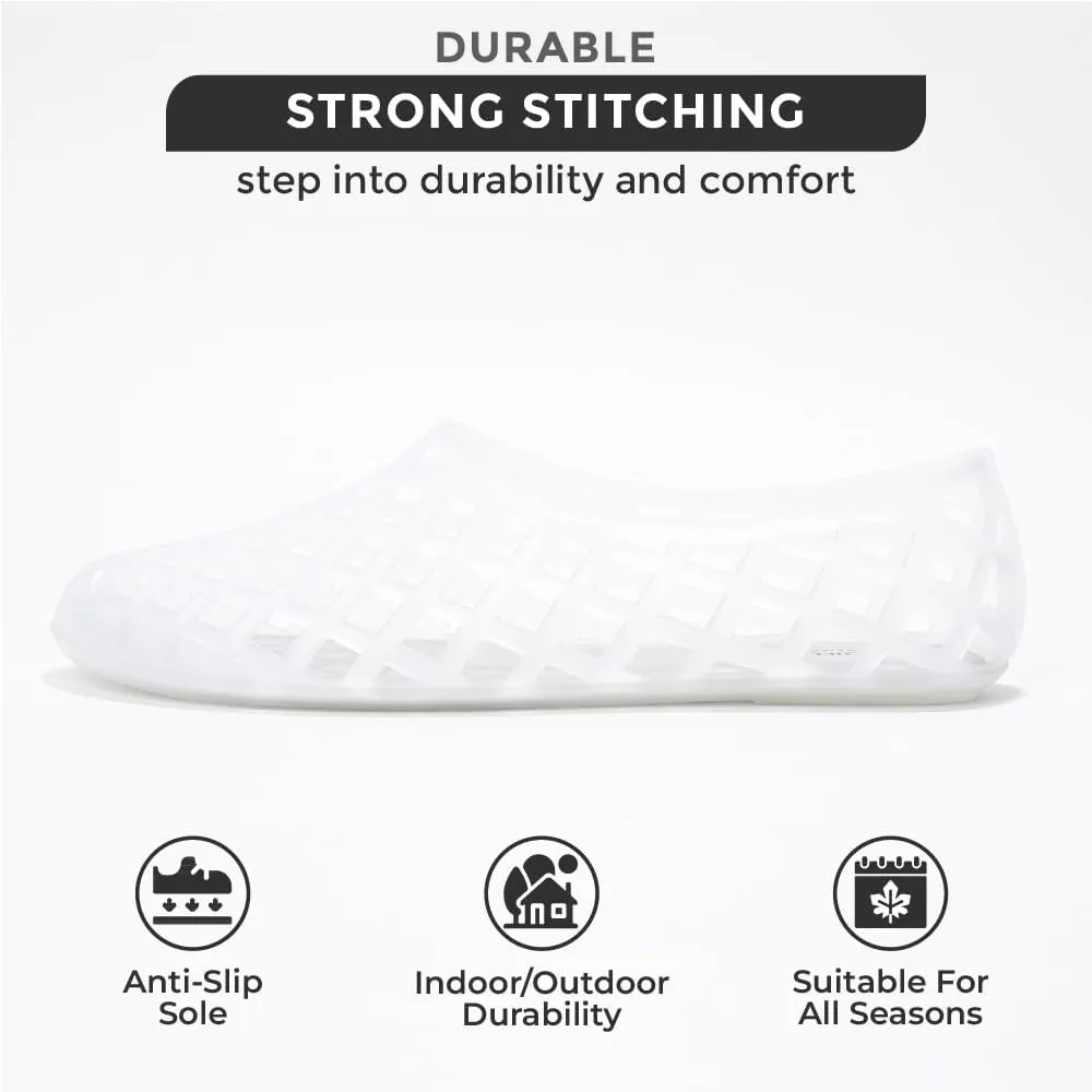 Project Cloud Jelly Shoes for Women - Lightweight & Water-Resistant Women's Flats Sandals - Non Slip Womens Shoes - Perfect Summer Jelly Flats for Women 2025 (Jellz)