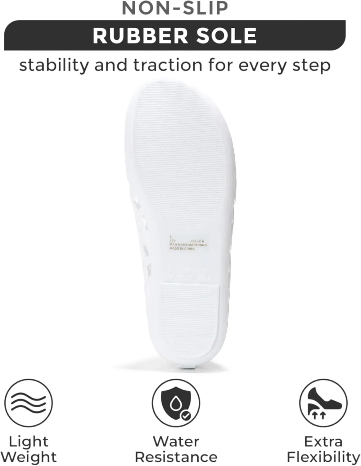 Project Cloud Jelly Shoes for Women - Lightweight & Water-Resistant Women's Flats Sandals - Non Slip Womens Shoes - Perfect Summer Jelly Flats for Women 2025 (Jellz)