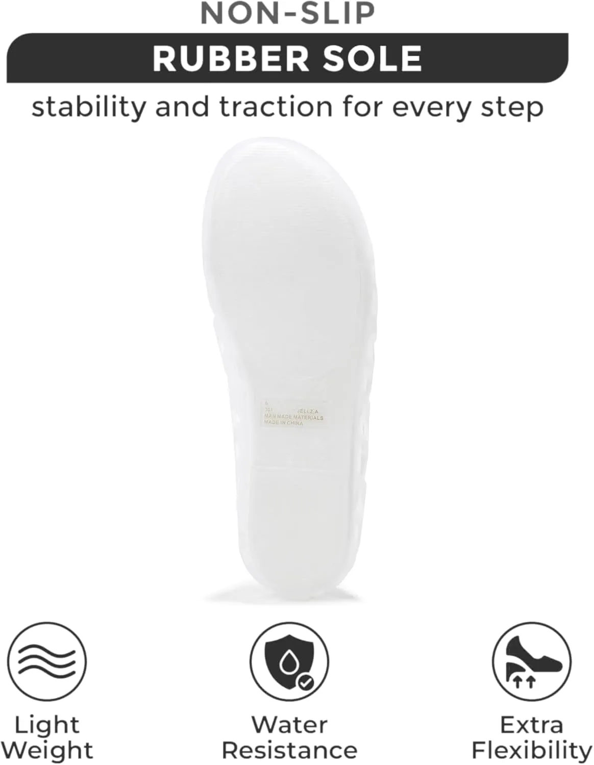 Project Cloud Jelly Shoes for Women - Lightweight & Water-Resistant Women's Flats Sandals - Non Slip Womens Shoes - Perfect Summer Jelly Flats for Women 2025 (Jellz)