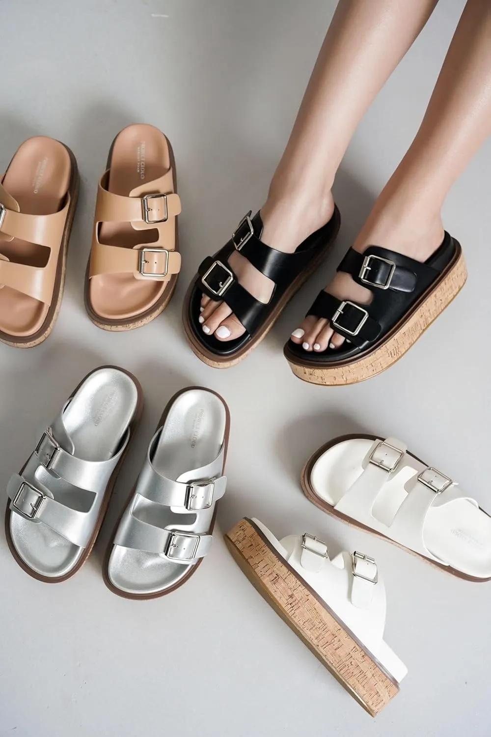 Project Cloud Platform Womens Sandals - Summer Womens Sandals with Memory Foam Insole Wedges - Stylish and Comfortable Women Footwear - Lightweight Women Wedges (Brisbane)