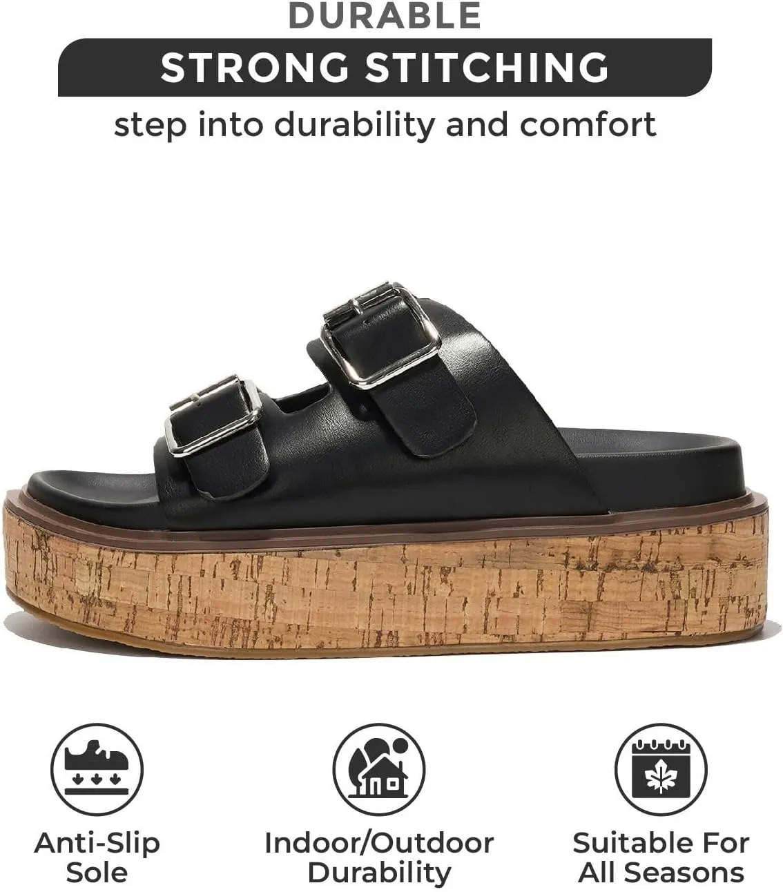 Project Cloud Platform Womens Sandals - Summer Womens Sandals with Memory Foam Insole Wedges - Stylish and Comfortable Women Footwear - Lightweight Women Wedges (Brisbane)