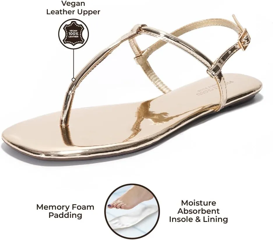 Project Cloud Thong Sandals for Women 2025 - Memory Foam and Lightweight Summer Essentials - Non Slip Flip Flops for Women Footwear with Back Strap Beach Flats Sandals (Celebration)