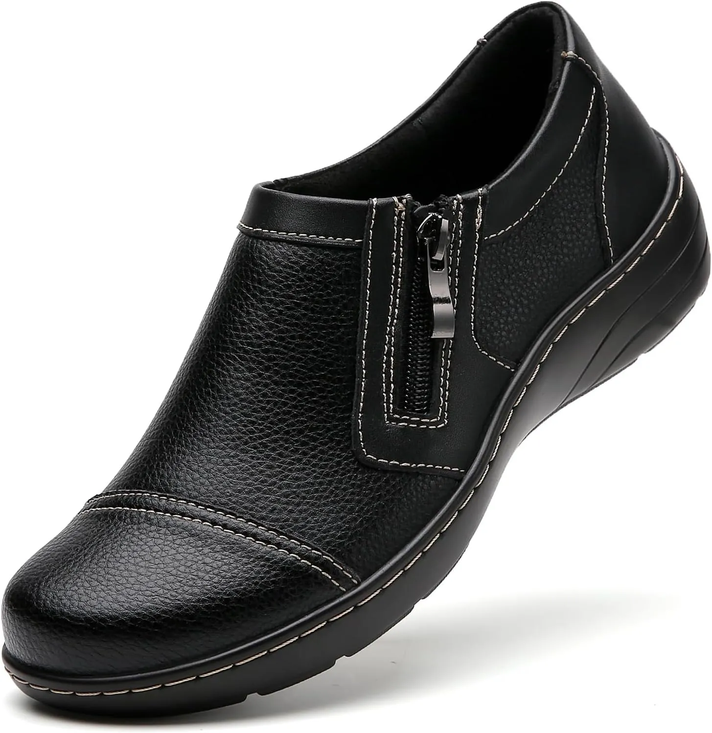 QAE Loafers for Women Comfort Women's Loafers & Slip-Ons Orthopedic Lightweight Business Casual Dressy Walking Work Flat Slip-On Shoes for Ladies