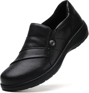 QAE Loafers for Women Orthopedic Shoes Comfortable Slip-Ons Work Flats Womens Business Casual Dress Penny Loafers