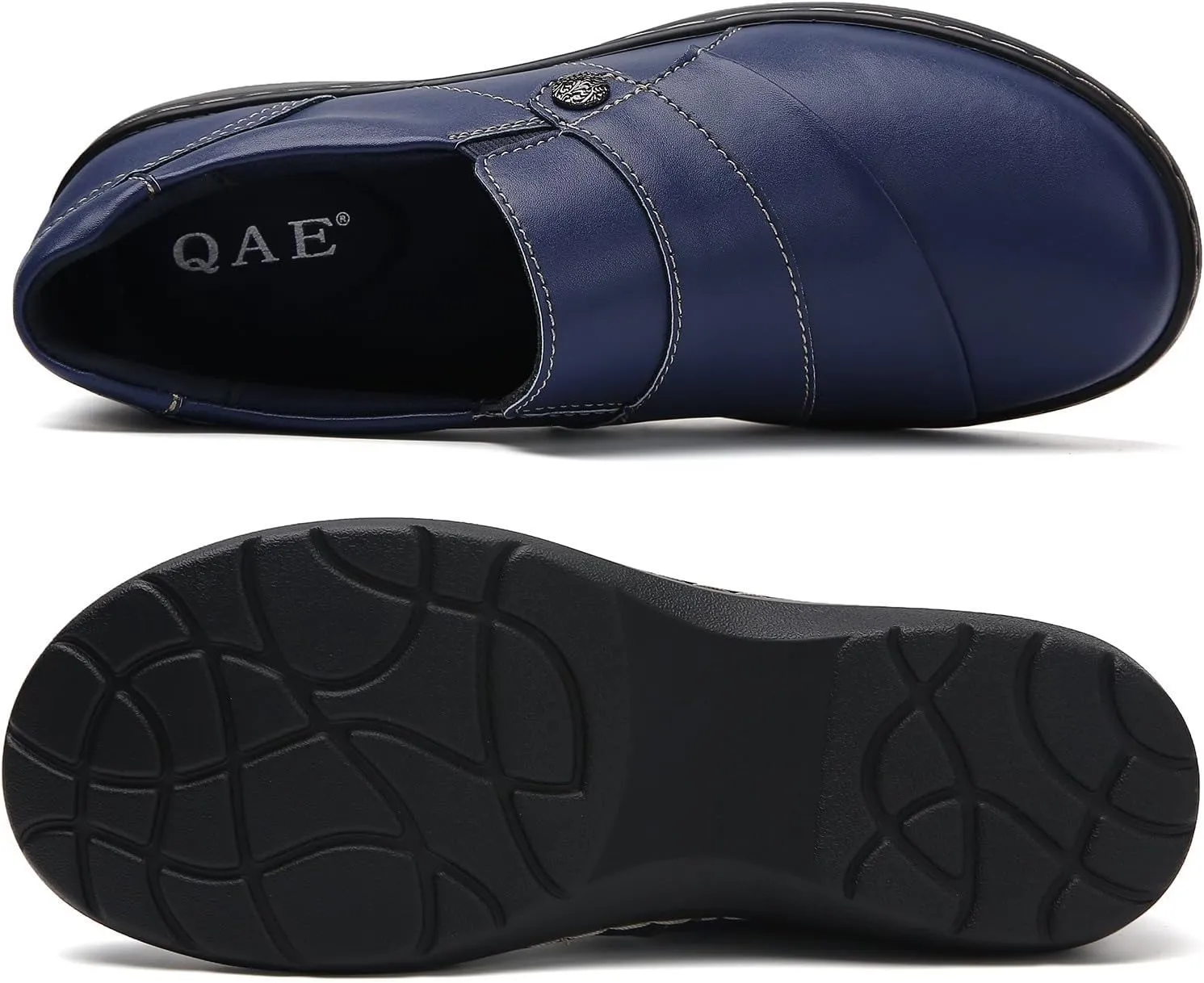 QAE Loafers for Women Orthopedic Shoes Comfortable Slip-Ons Work Flats Womens Business Casual Dress Penny Loafers
