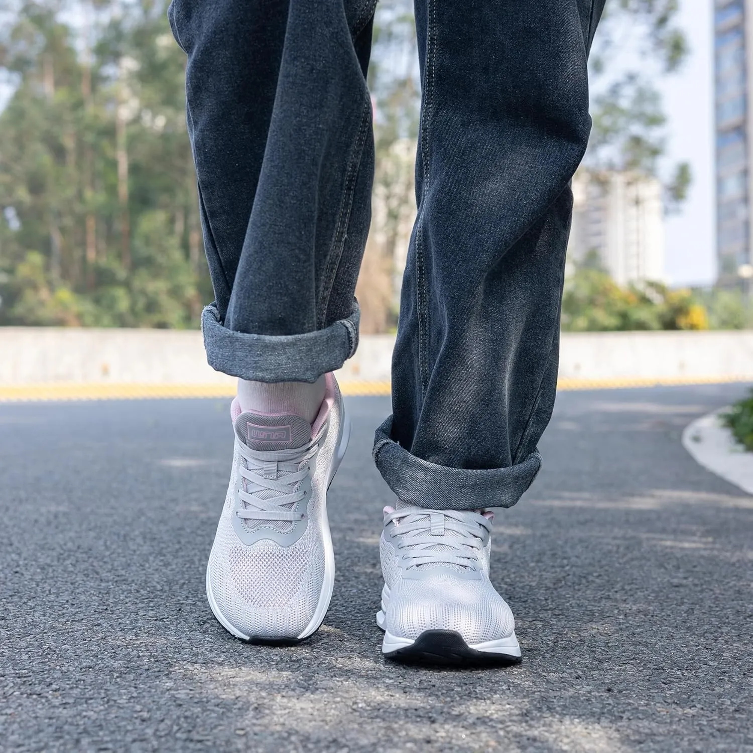 QAUPPE Wide Toe Box Shoes Women Arch Support Running Shoes for Plantar Fasciitis Wide Width Air Tennis Walking Sneakers