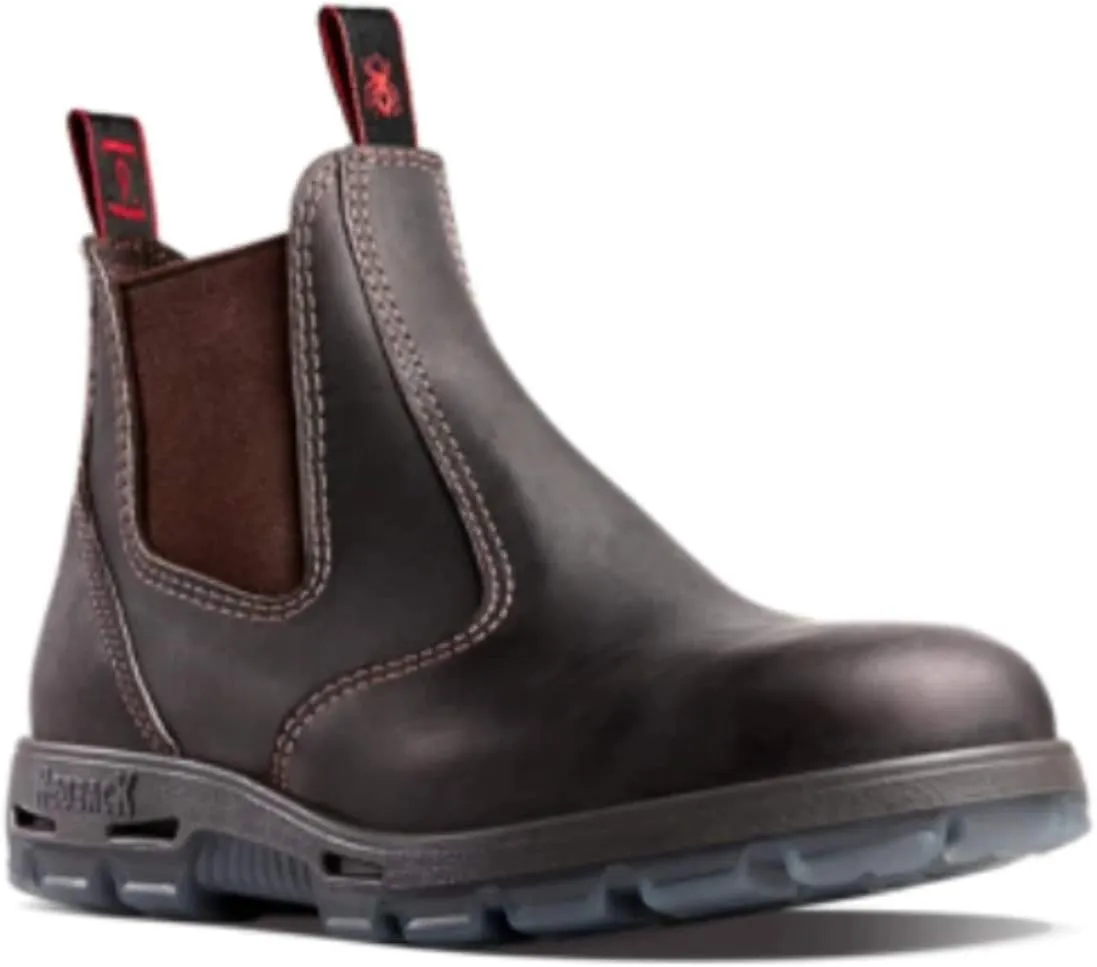 Red Back Boots UBOK Dark Brown Soft Toe Size 8.5 US