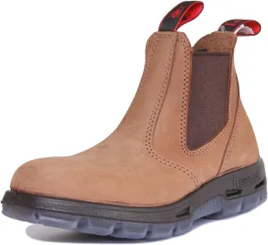 RedBack Boots UBCH Mesa Crazy Horse Nubock Tan Soft Toe Leather Work Boots (13 M US)