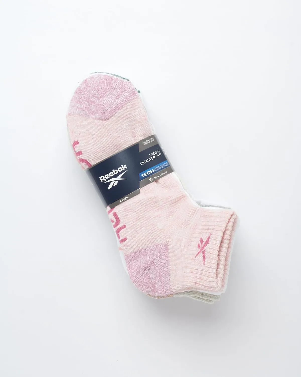 Reebok Womens Socks - 6 Pack Quarter Cut Moisture Wicking Stretch Performance Cushioned Socks for Women (Sizes: 4-10)