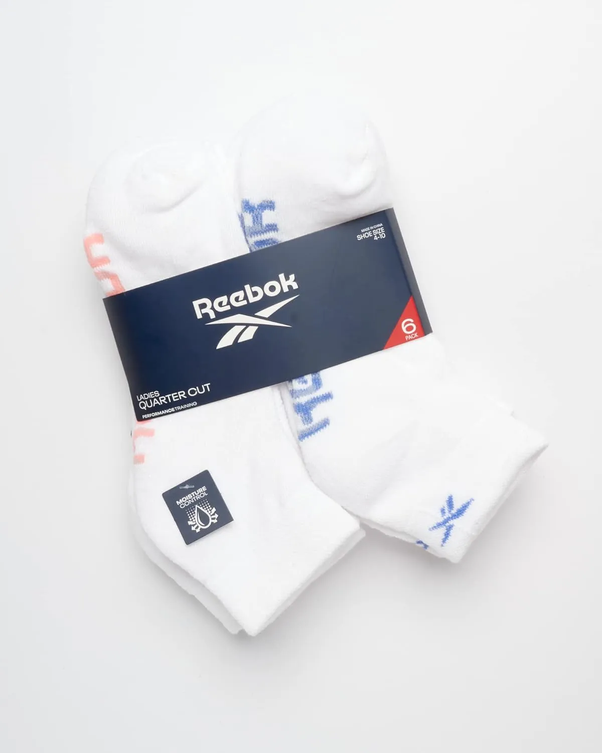 Reebok Womens Socks - 6 Pack Quarter Cut Moisture Wicking Stretch Performance Cushioned Socks for Women (Sizes: 4-10)