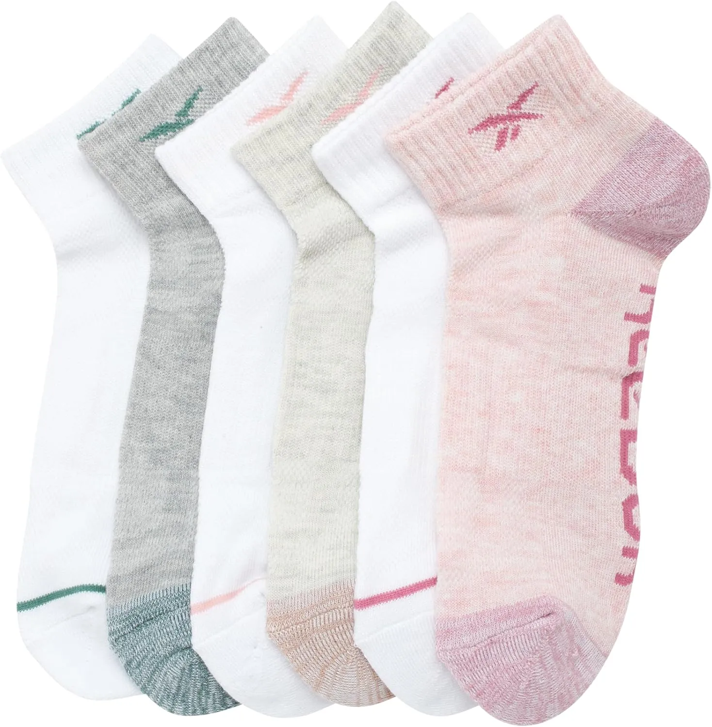 Reebok Womens Socks - 6 Pack Quarter Cut Moisture Wicking Stretch Performance Cushioned Socks for Women (Sizes: 4-10)