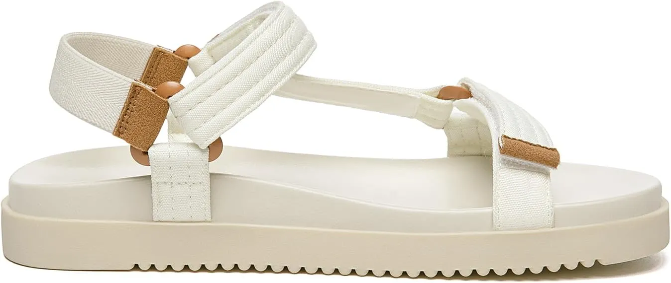 Rihero Women's Flat Sandals Comfortable Open Toe Adjustable Strap Walking Footbed Sandals