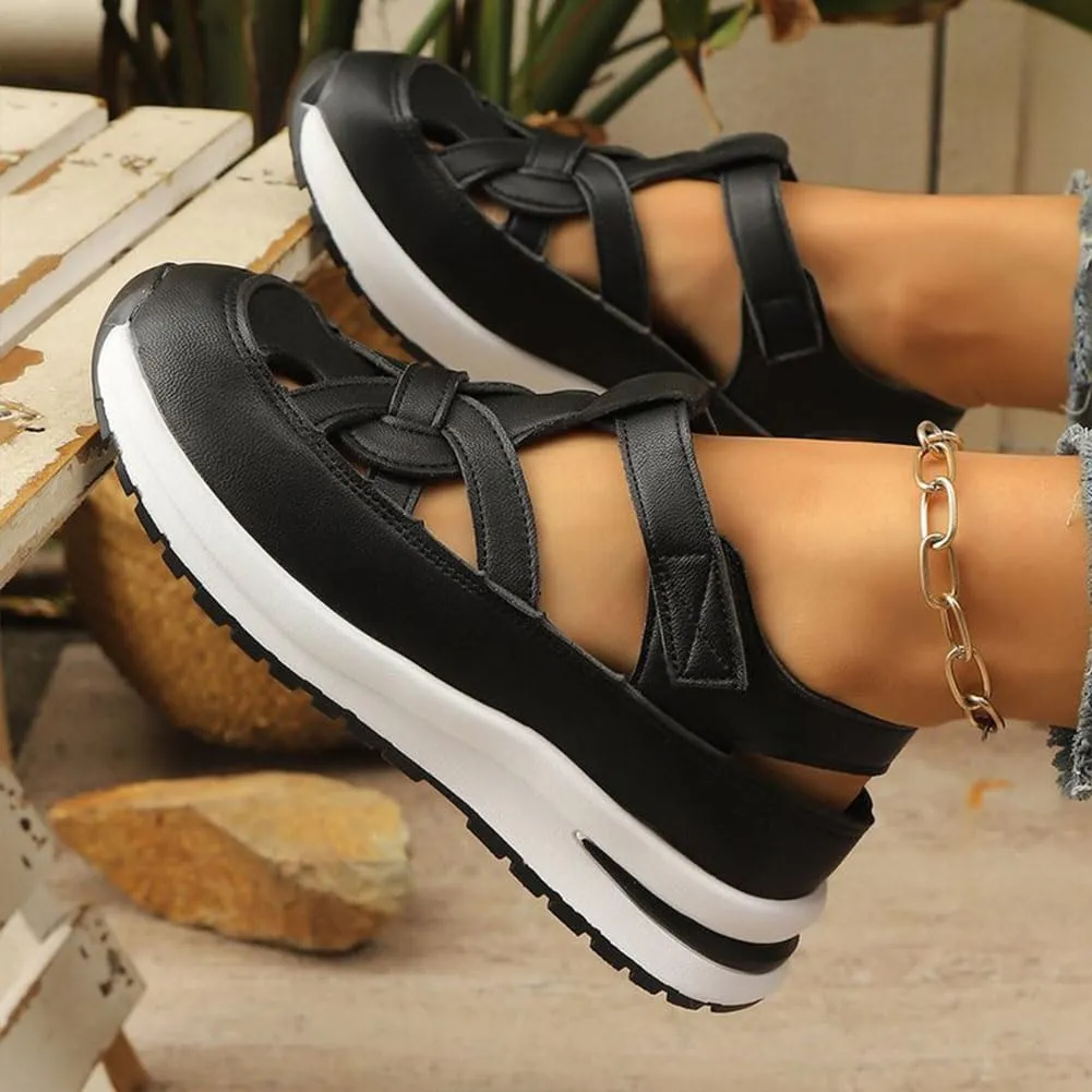 RJDJ 2025 Bomre Shoes Orthopedic Sandals for Women, Arch Support Sandals, Summer Platform Wedge, Plus Size Hollow-Out