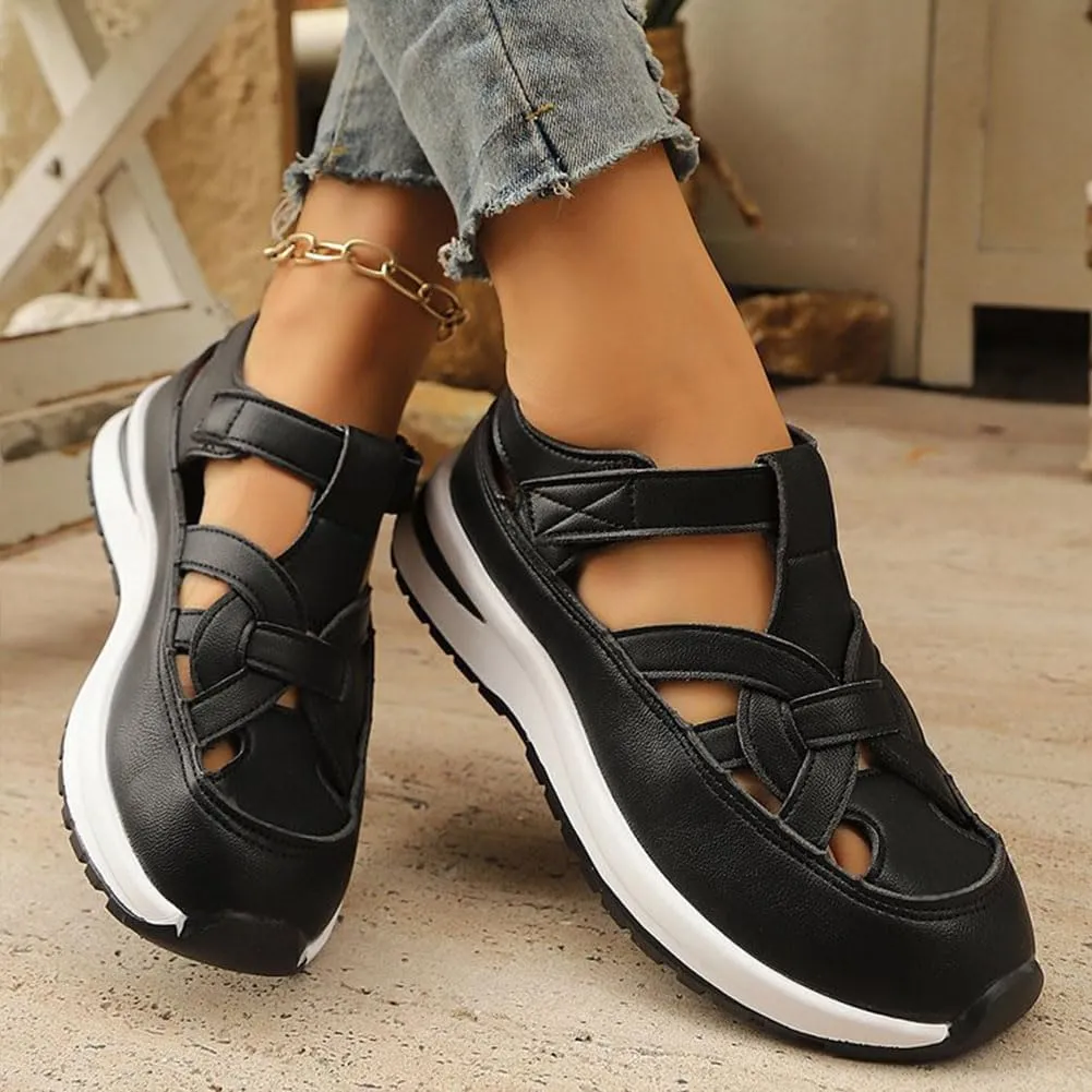 RJDJ 2025 Bomre Shoes Orthopedic Sandals for Women, Arch Support Sandals, Summer Platform Wedge, Plus Size Hollow-Out
