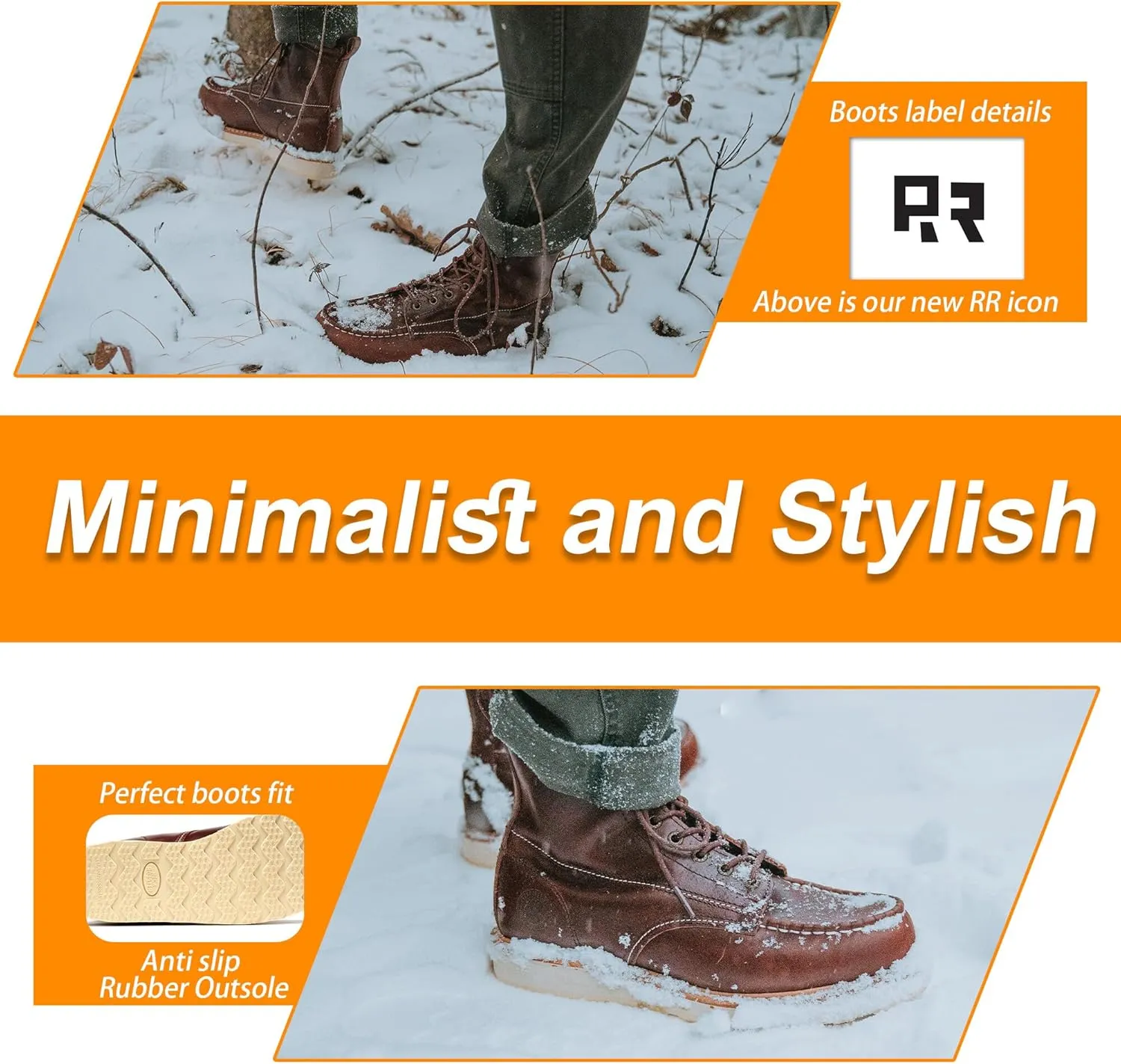 ROCKROOSTER Norwood Moc Toe Soft Toe Anti-Fatigue Work Boots for Men Comfortable, Durable, SAP600