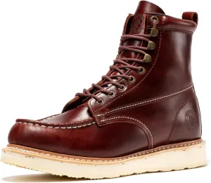 ROCKROOSTER Norwood Moc Toe Soft Toe Anti-Fatigue Work Boots for Men Comfortable, Durable, SAP600