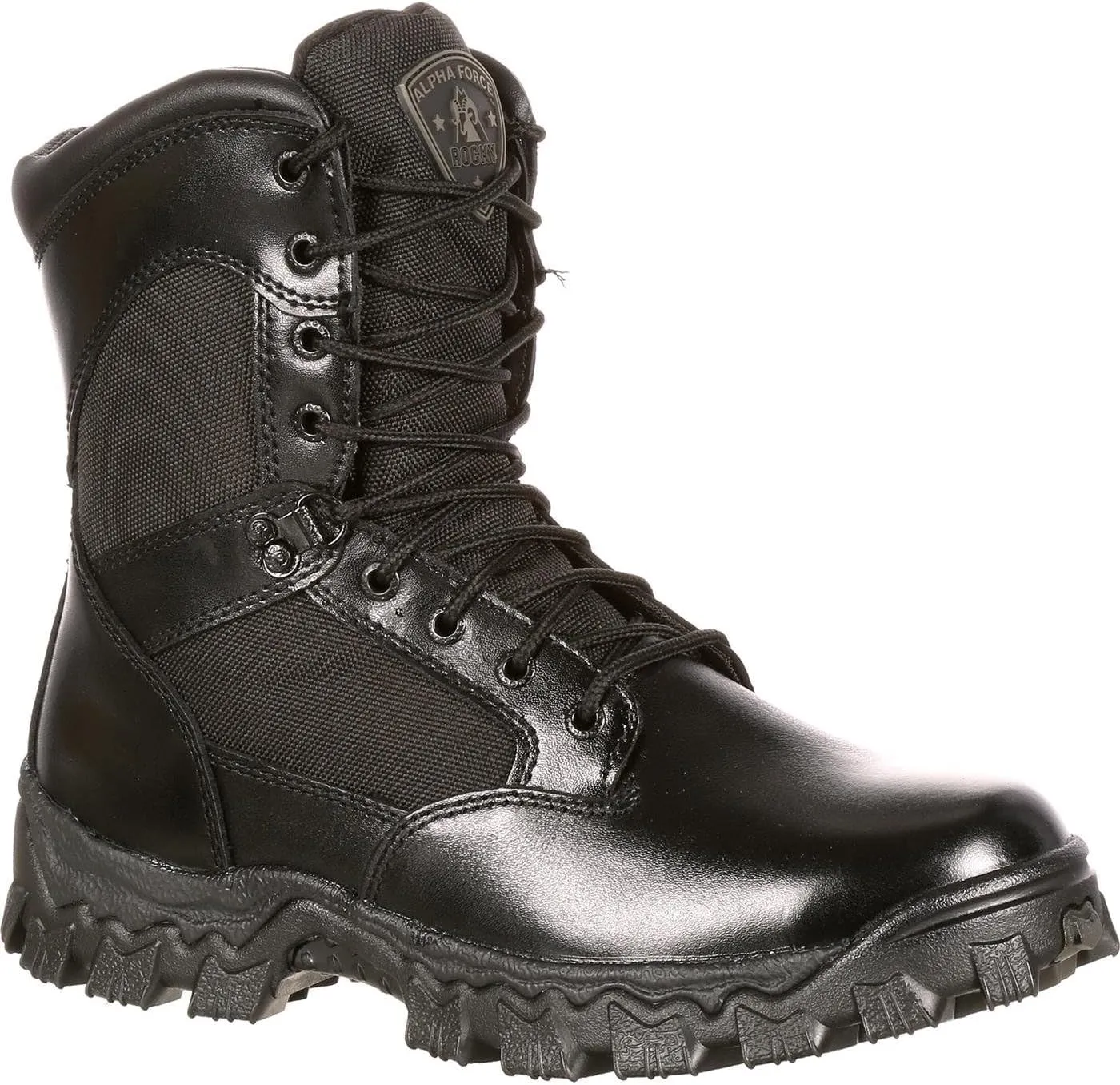 ROCKY FQ0002165 8" Alpha Blk WP Extra Wide 9.5 Duty Boots
