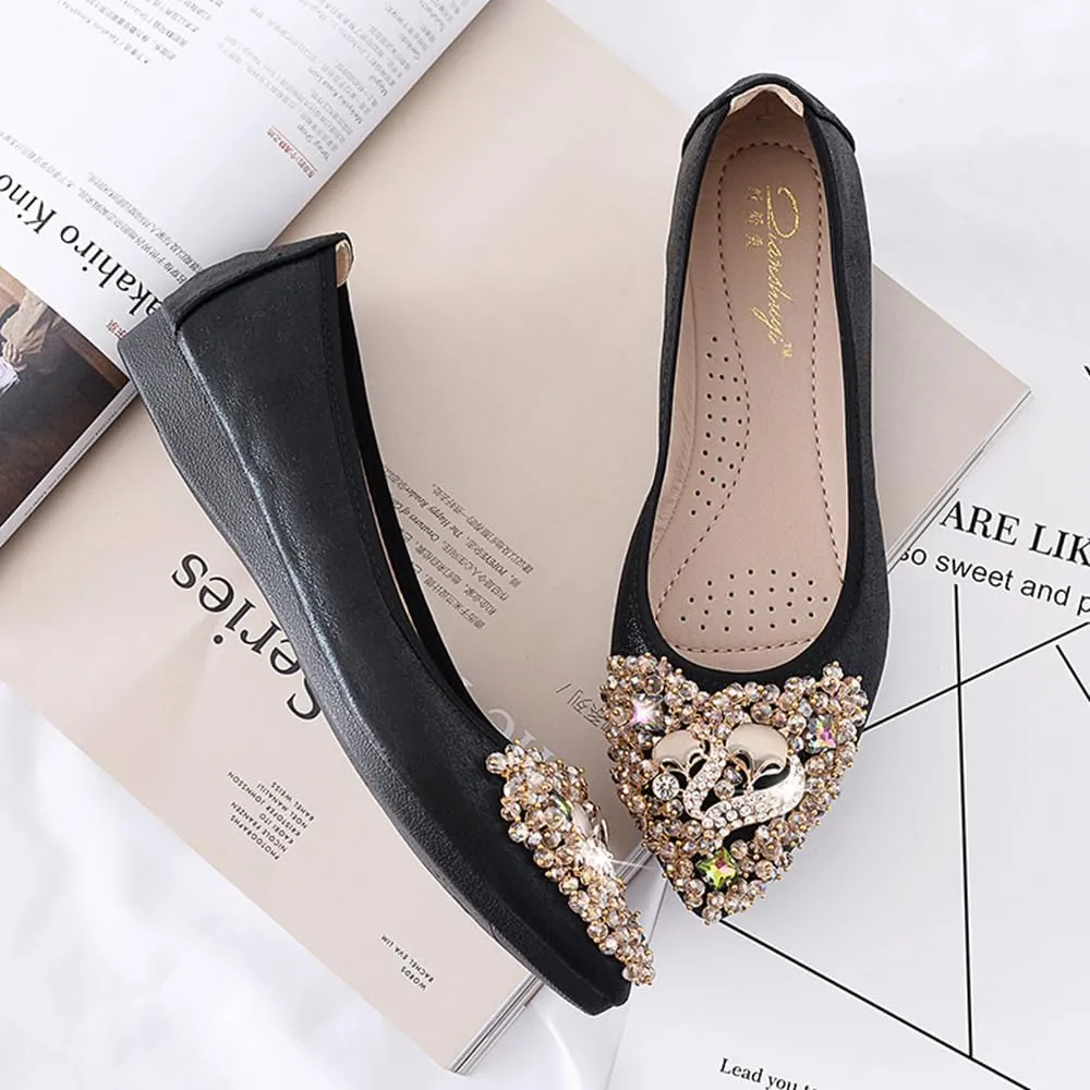 Rojeam Womens Flats Shoes Fold Up Pumps Ballet Flat Slip-on Ballerina Pumps Shoes Loafers Ladies Roll Up Shoes