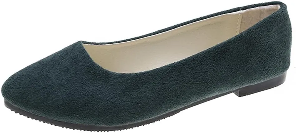 Rojeam Womens Flats Shoes Portable Pumps Ballet Flat Slip-on Ballerina Pumps Shoes Ladies Loafers