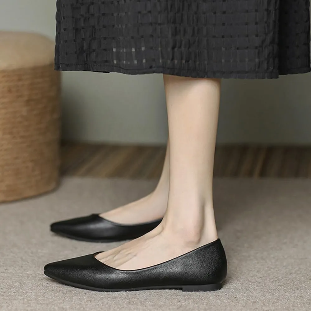 Rojeam Womens Flats Shoes Portable Pumps Ballet Flat Slip-on Ballerina Pumps Shoes Ladies Loafers