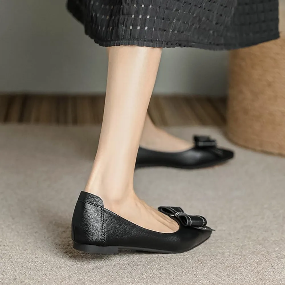 Rojeam Womens Flats Shoes Portable Pumps Ballet Flat Slip-on Ballerina Pumps Shoes Ladies Loafers