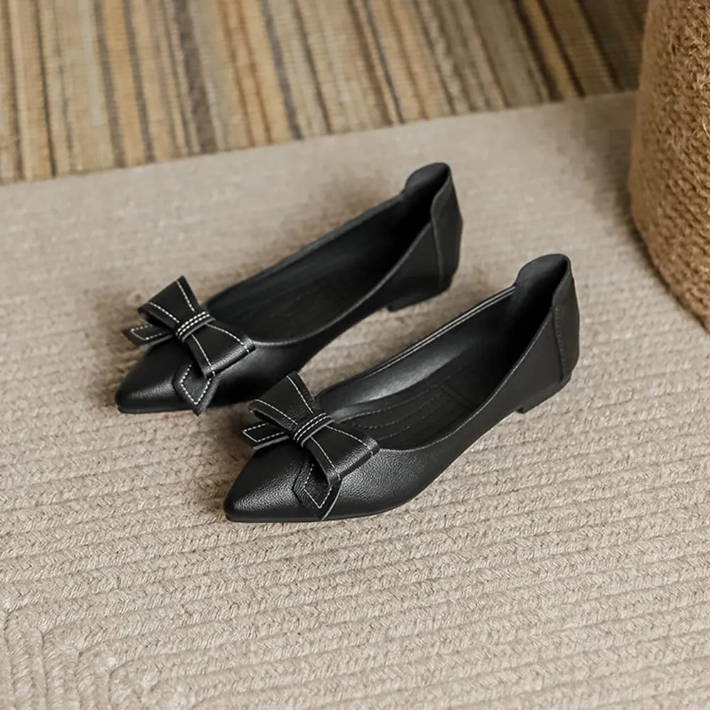 Rojeam Womens Flats Shoes Portable Pumps Ballet Flat Slip-on Ballerina Pumps Shoes Ladies Loafers