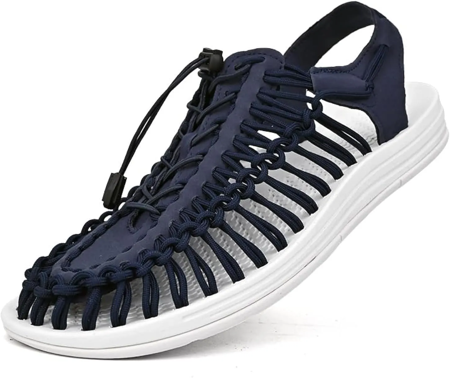 Rope Sport Sandals for Men Fisherman Shoes Men's Handmade Woven Shoes Comfortable & Lightweight Cord Beach Sandals