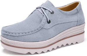 Ruiatoo Womens Slip on Loafers Comfortable Thick Soft Platform Shoes Business Casual Walking Shoes