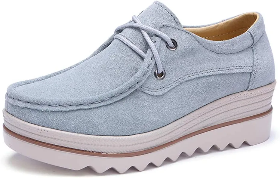 Ruiatoo Womens Slip on Loafers Comfortable Thick Soft Platform Shoes Business Casual Walking Shoes