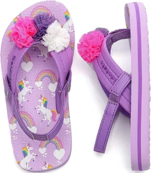 Saidoteto Boys Girls Flip Flops Child Summer Slip-on Thong Sandals Beach Pool Water Shoes(Little/Big Kid)