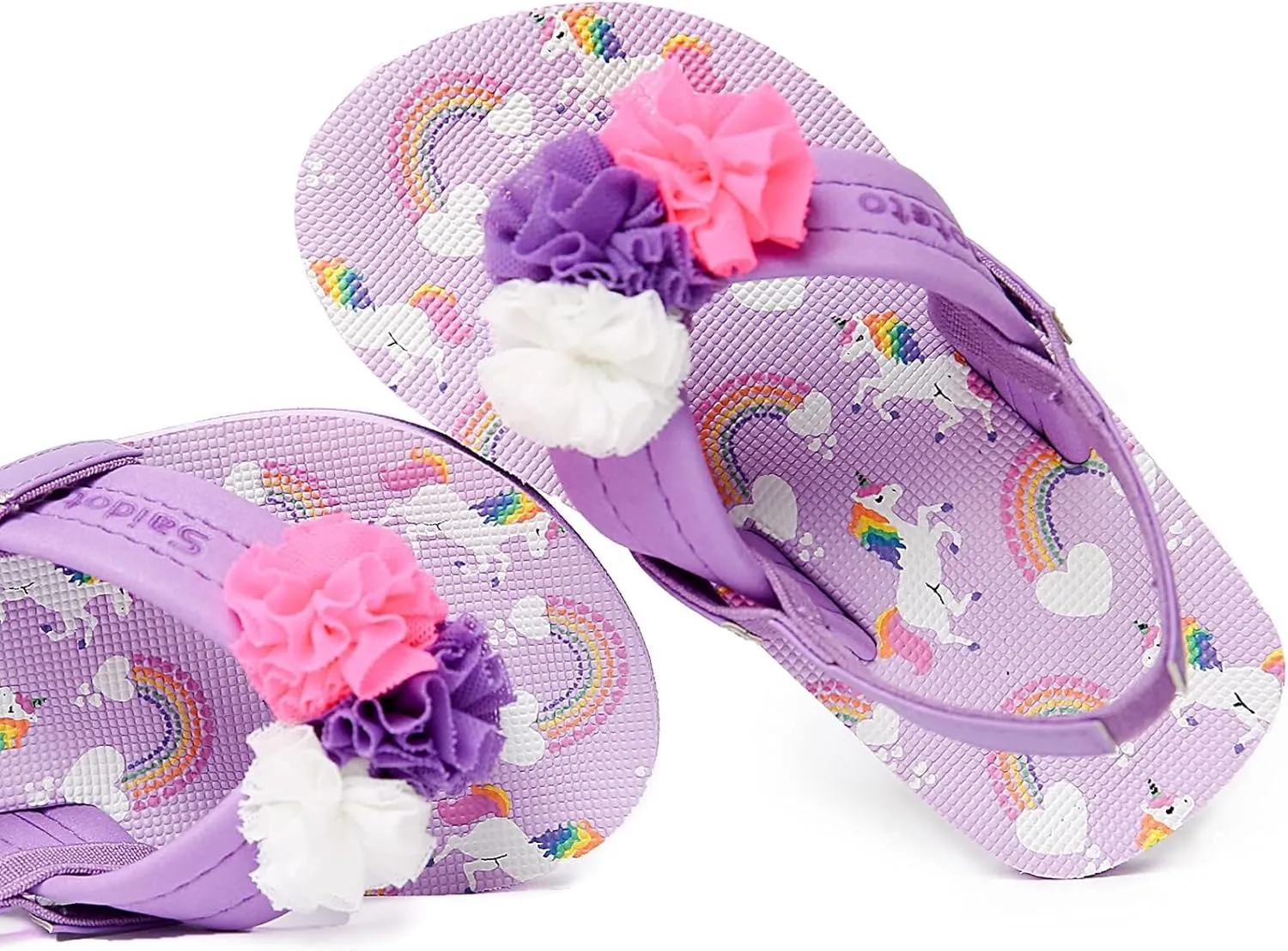 Saidoteto Boys Girls Flip Flops Child Summer Slip-on Thong Sandals Beach Pool Water Shoes(Little/Big Kid)