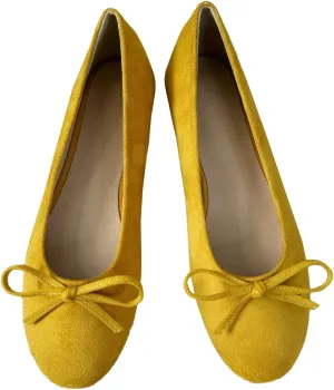 SAILING LU Ballet Flats Womens Round Toe Flat Shoes Cute Knot Suede Dress Shoes Wear to Work Slip On Loafers