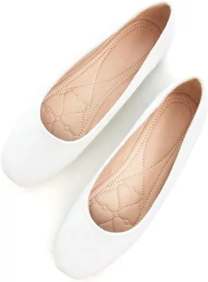 SAILING LU Flats for Women Comfortable Solid Color Soft Flats Square Toe Ballet Casual Work Shoes Dressy Slip-ons Loafers