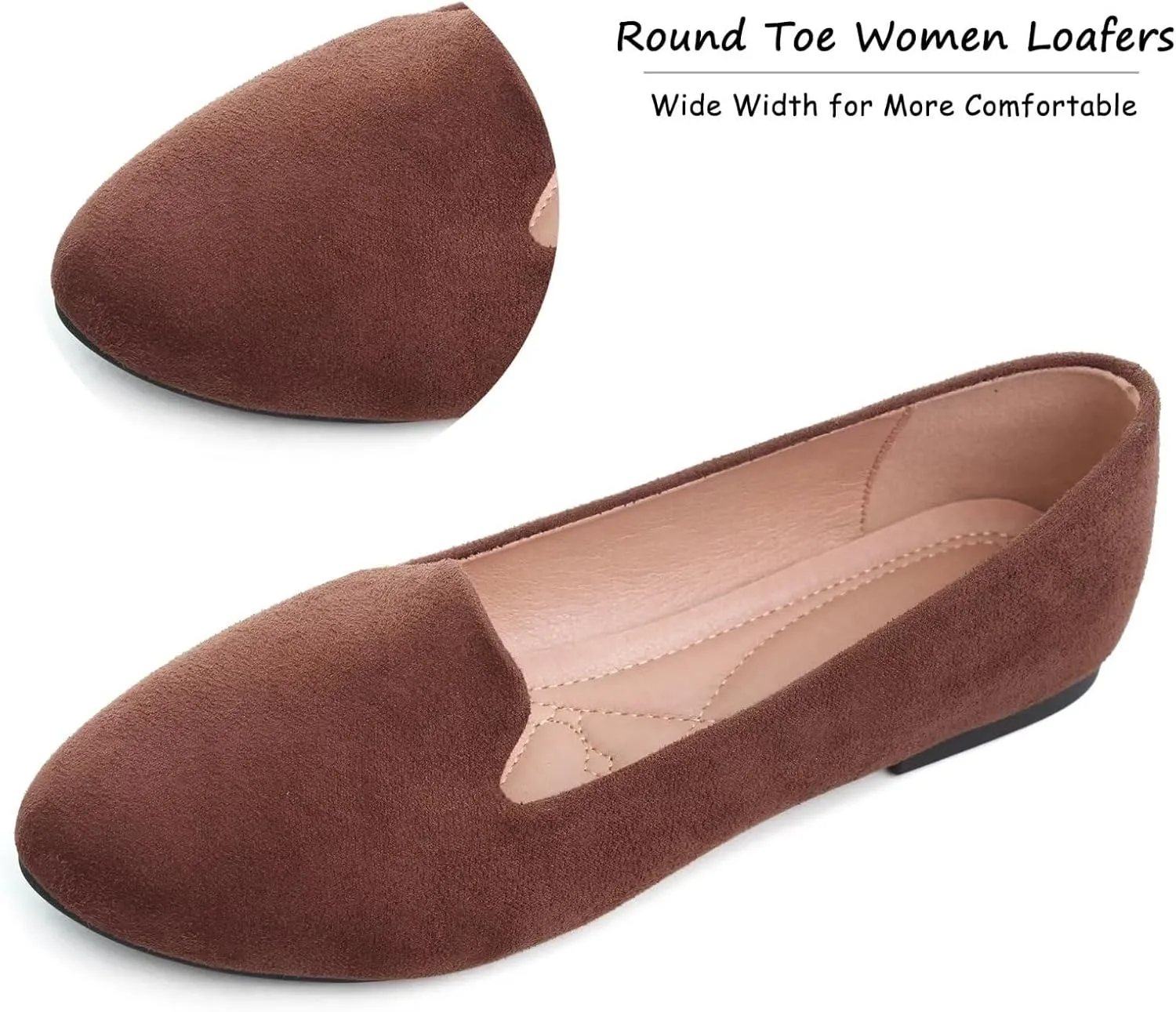 SAILING LU Women Round Toe Flats Comfortable Fashion Ballet Flat Shoes for Women Dressy Slip-ons Loafers