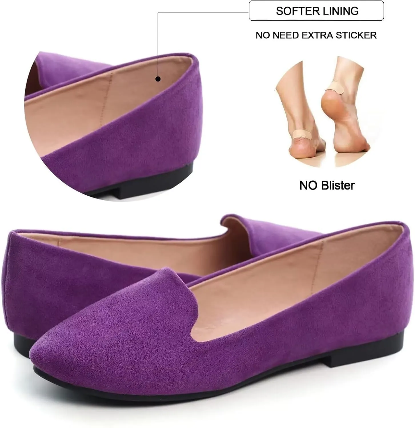 SAILING LU Women Round Toe Flats Comfortable Fashion Ballet Flat Shoes for Women Dressy Slip-ons Loafers