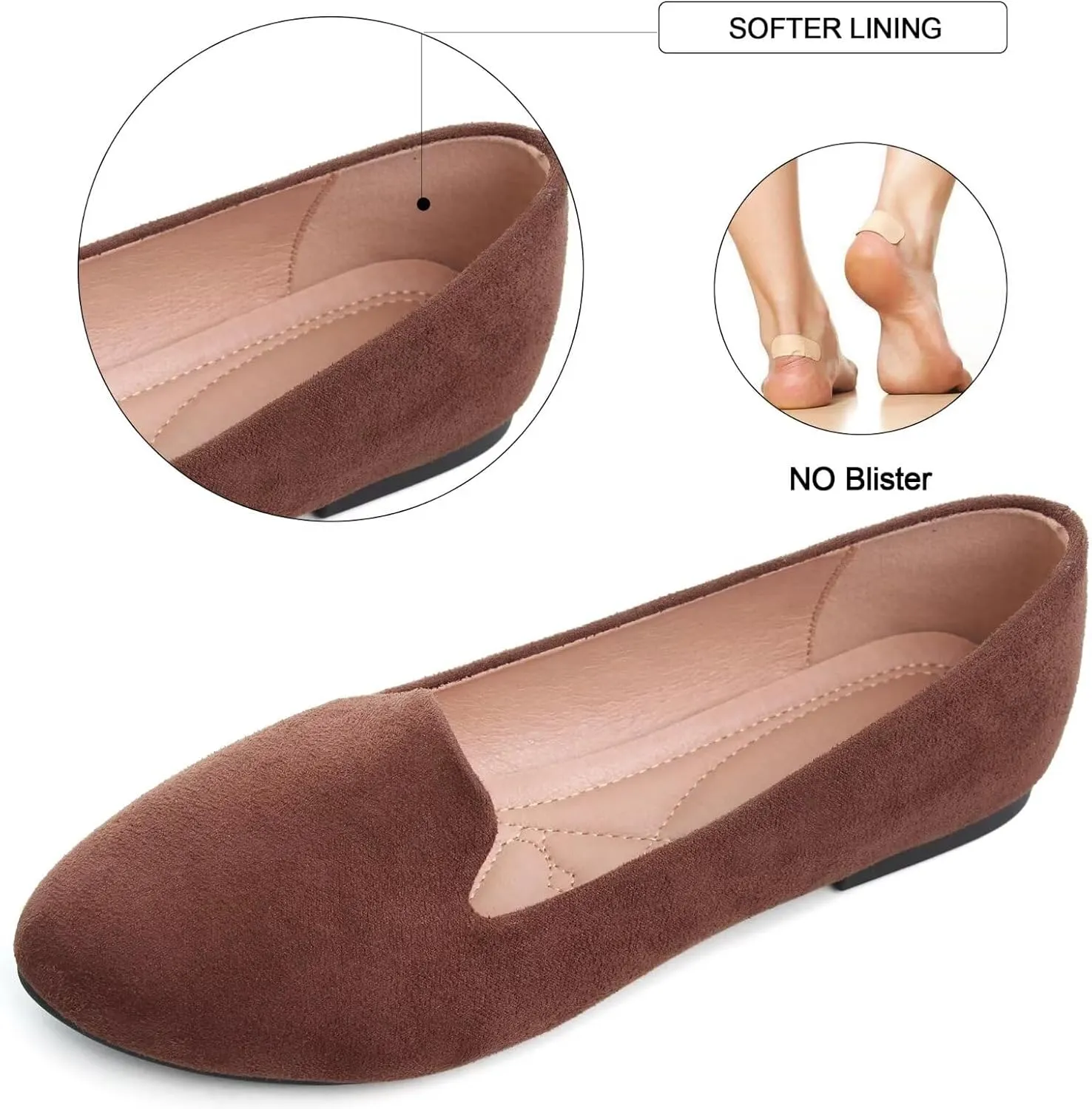 SAILING LU Women Round Toe Flats Comfortable Fashion Ballet Flat Shoes for Women Dressy Slip-ons Loafers