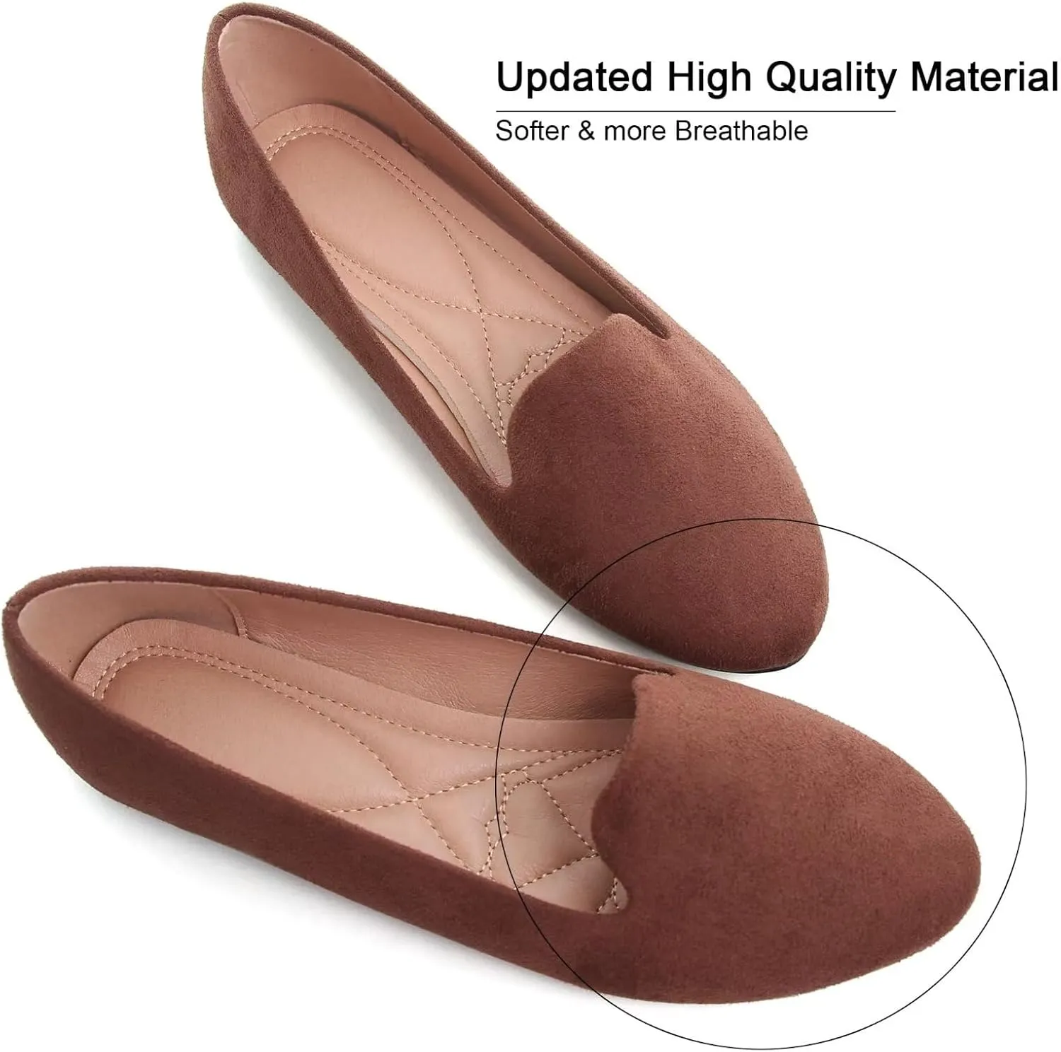 SAILING LU Women Round Toe Flats Comfortable Fashion Ballet Flat Shoes for Women Dressy Slip-ons Loafers