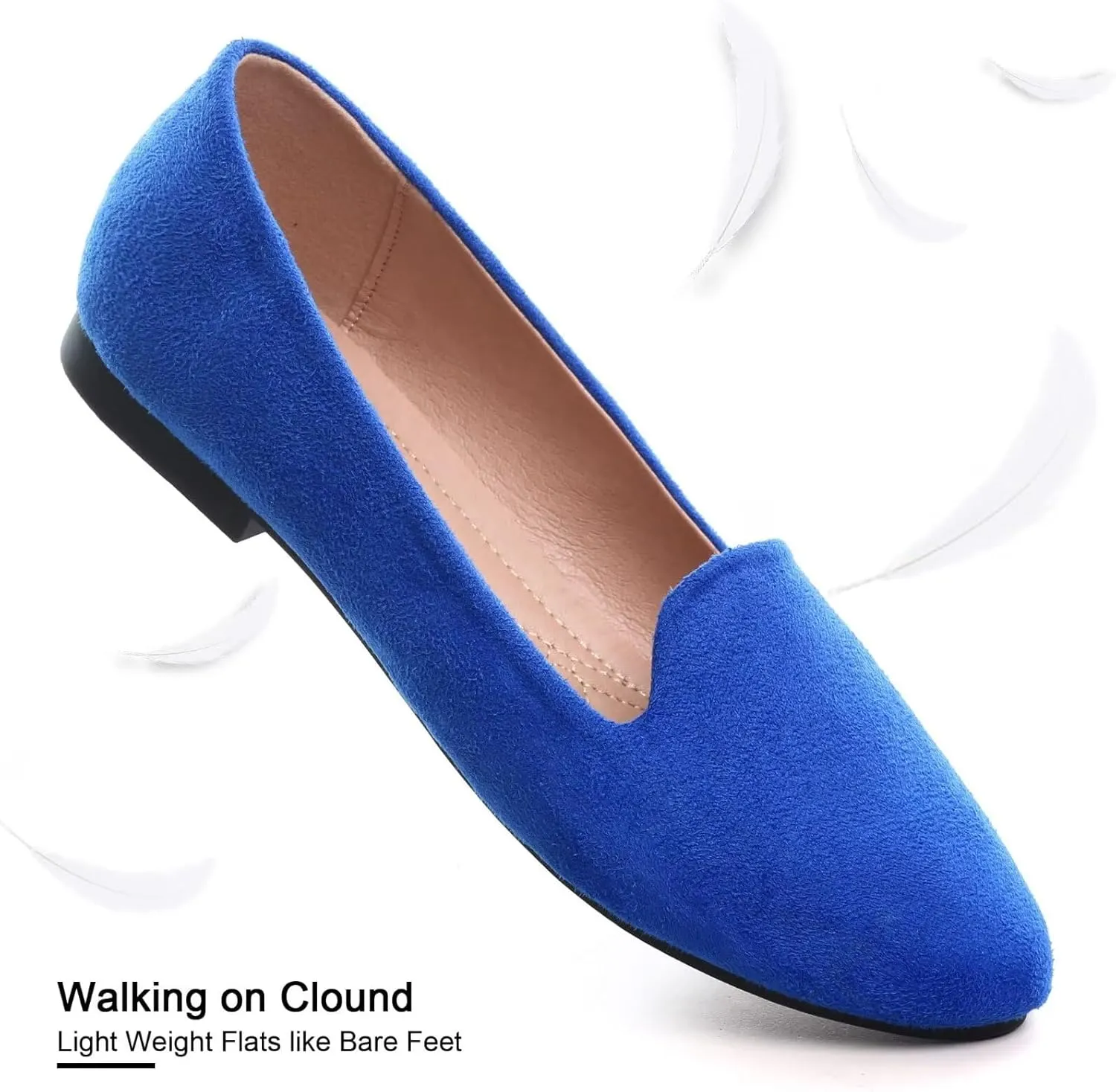 SAILING LU Women Round Toe Flats Comfortable Fashion Ballet Flat Shoes for Women Dressy Slip-ons Loafers