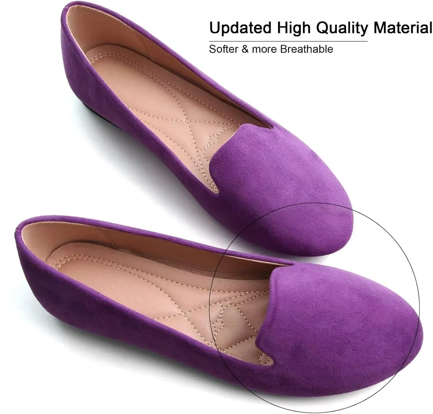 SAILING LU Women Round Toe Flats Comfortable Fashion Ballet Flat Shoes for Women Dressy Slip-ons Loafers