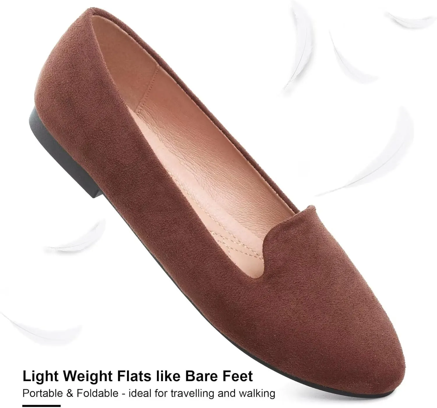 SAILING LU Women Round Toe Flats Comfortable Fashion Ballet Flat Shoes for Women Dressy Slip-ons Loafers