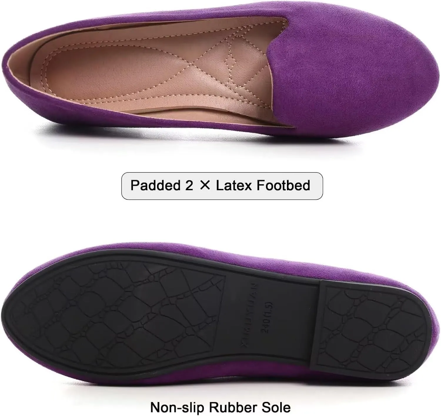 SAILING LU Women Round Toe Flats Comfortable Fashion Ballet Flat Shoes for Women Dressy Slip-ons Loafers