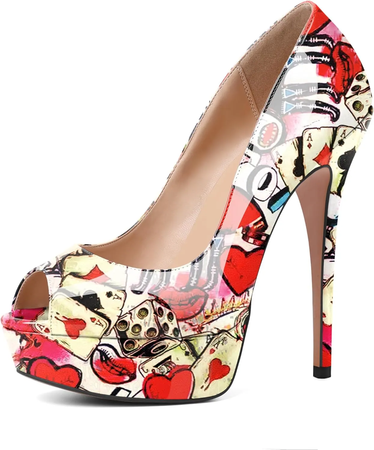 SAMMITOP Women's Peep Toe Pumps Platform High Heel Sandals Dress Shoes