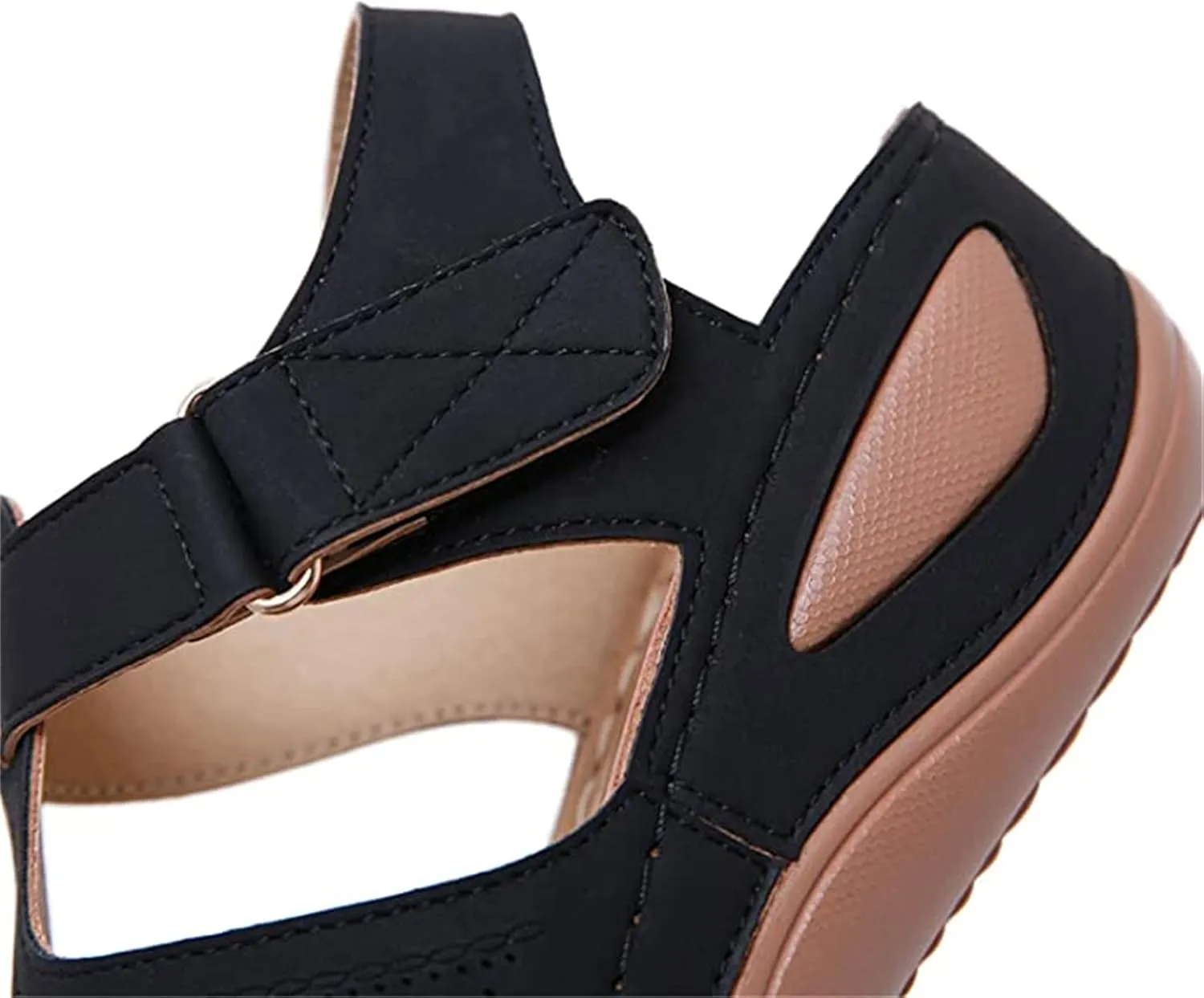Sandals for Women Casual Summer Beach Wedge Sandals Bohemia Flip-Flop Ankle Strap Causal Comfortable Round Toe Gladiator Outdoor Shoes,Purple,US7/EU38